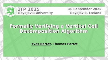 Formally Verifying a Vertical Cell Decomposition Algorithm | Yves Bertot