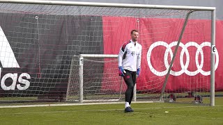 MANUEL NEUER ZURÜCK IM TRAINING  FC Bayern Torwarttraining vor CLRückspiel gegen Salzburg  #FCBSAL