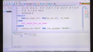 [토크ON세미나] RDBMS와 SQL 맛보기 6강 - SQL 실습 III - 검색, distinct, max/min, union/union all | T아카데미