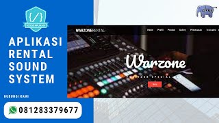 Source Code Aplikasi Rental Penyewaan Alat Studio Warzone Berbasis Web