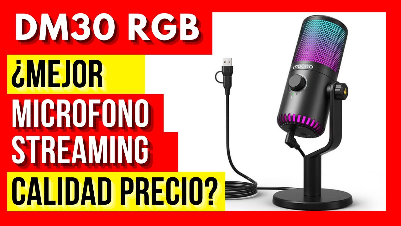 Mejor MICROFONO para STREAMING calidad precio 2023? MAONO DM30 RGB 