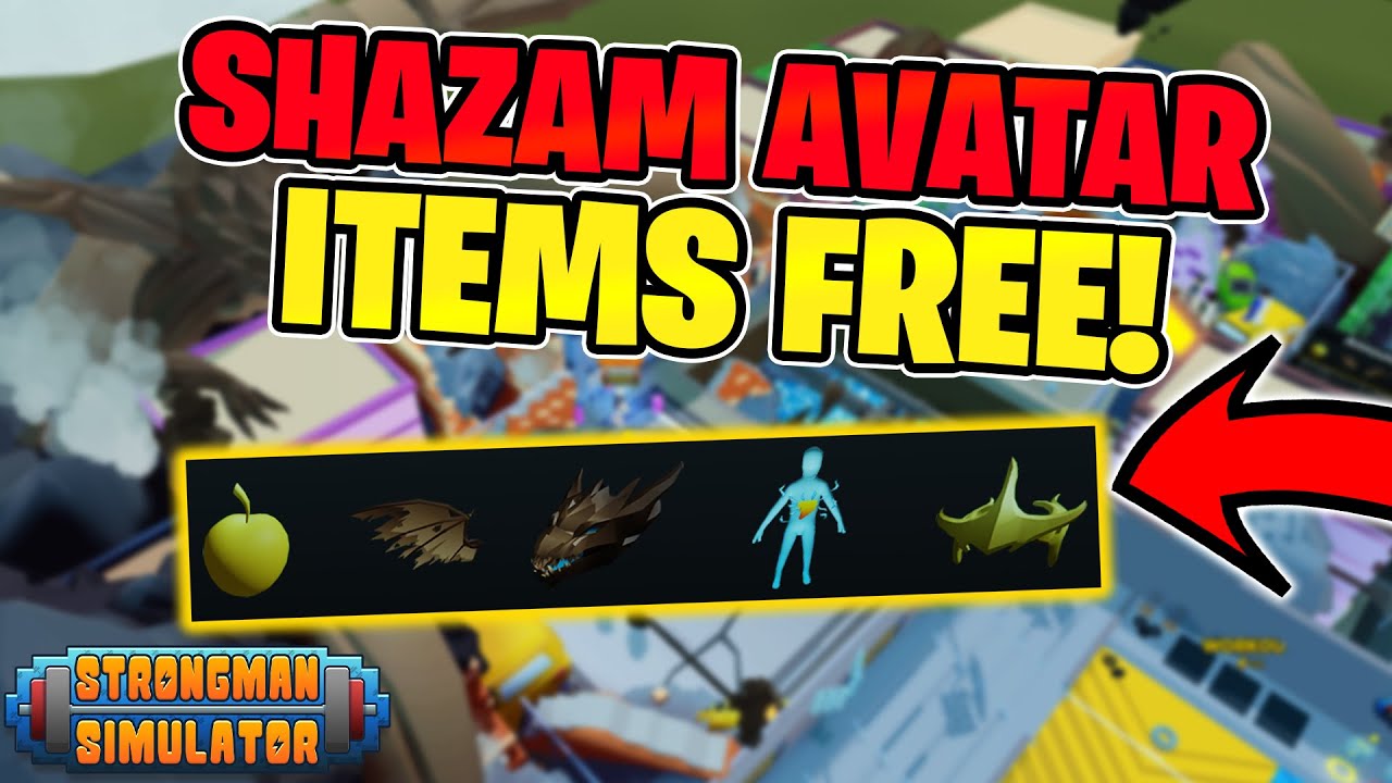 get-free-shazam-roblox-avatar-items-in-strongman-simulator-youtube