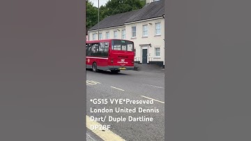 *G515 VYE*Preserved London United Dennis Dart/ Duple Dartline DP28F #busspotting #alexanderdennis
