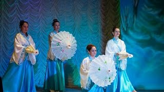 "Восточные зарисовки" - Японский танец с зонтиками. Китайский танец с веерами