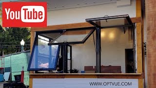 OPTVUE™ - Pass Through Out Window - Servery Window - Gas Strut Window