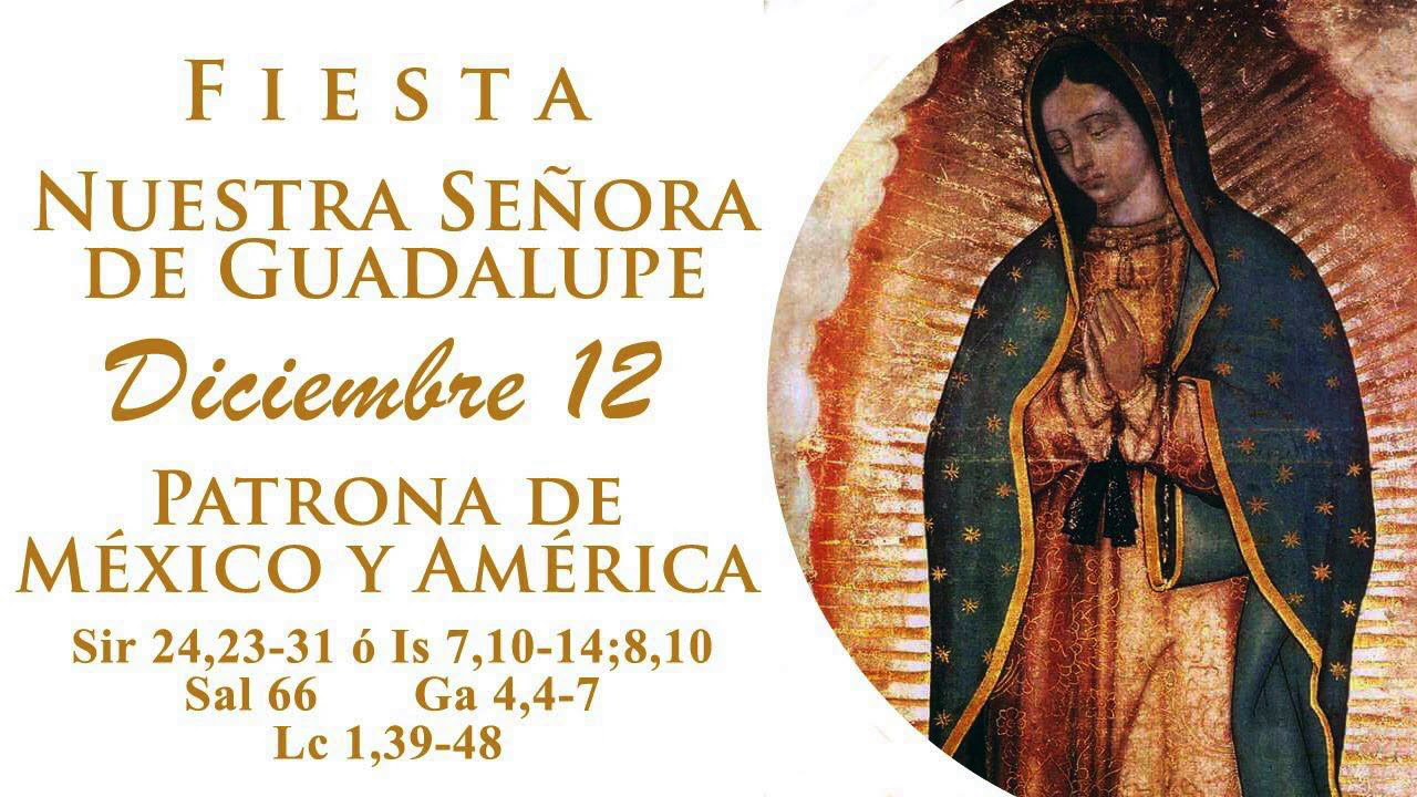 Evangelio de hoy jueves 12 de diciembre NUESTRA SEÑORA DE GUADALUPE /P