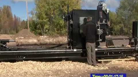 Log Lathe In Action