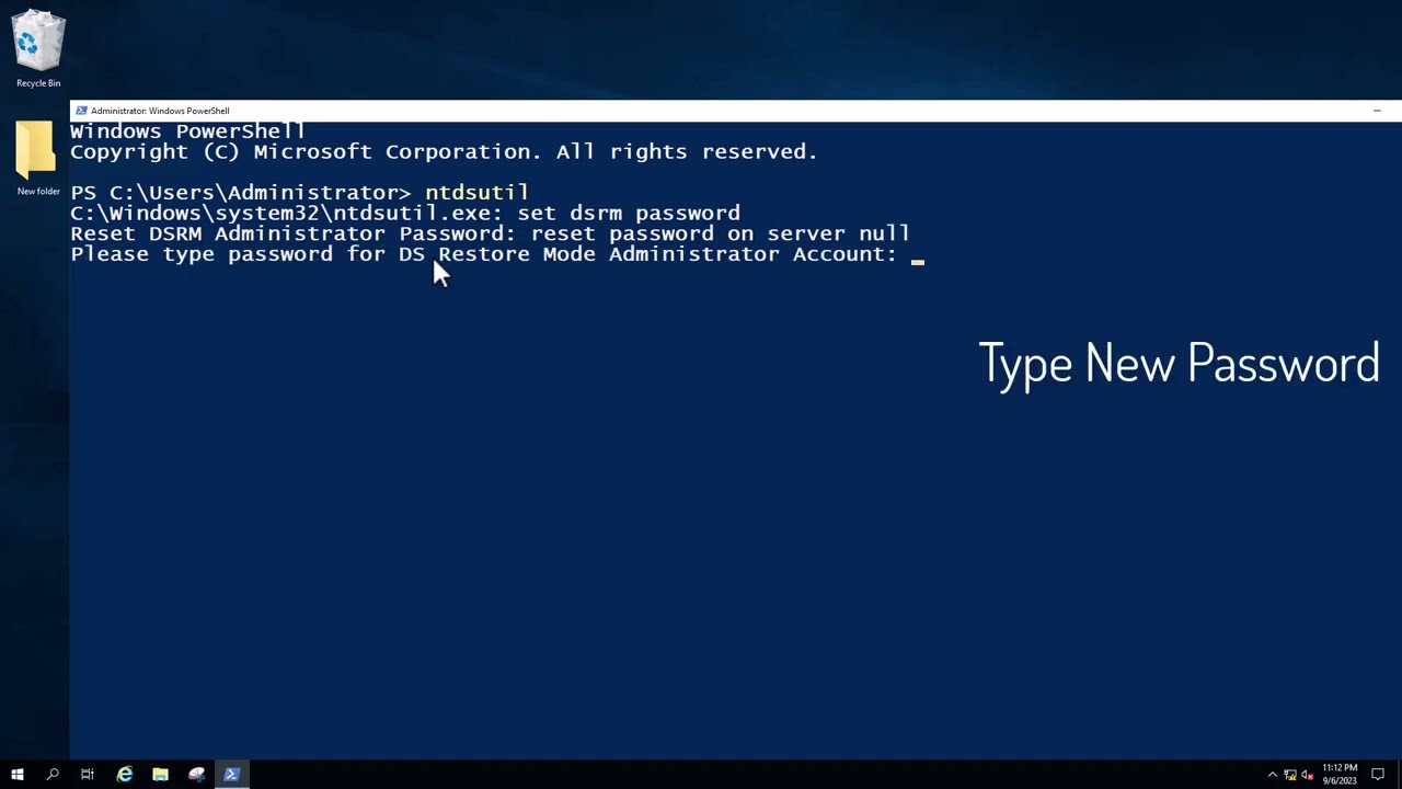 How to reset DSRM Password in Active Directory?