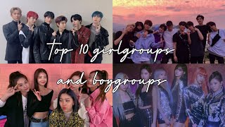 my top 10 girlgroups and boygroups