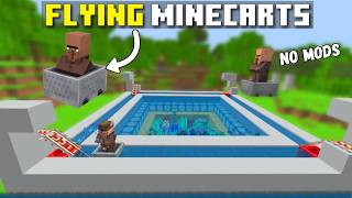 Flying Minecart in Minecraft Bedrock! 26.21+ (No Mods)