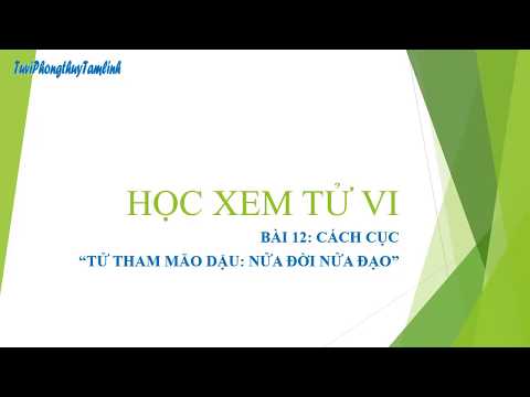 Video HỌC XEM TỬ VI, BÀI 12: CÁCH CỤC 