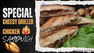 How to Make Cheesy Grilled Chicken Sandwich with Spicy grilled Potatoes