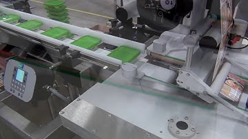 Application of Labels at Top and Base of Food Container