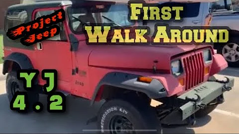 1989 Jeep Wrangler YJ 4.2 Walkaround before restoration