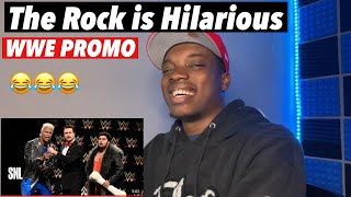 IS THAT THE ROCK!!! WWE Promo Shoot - SNL REACTION