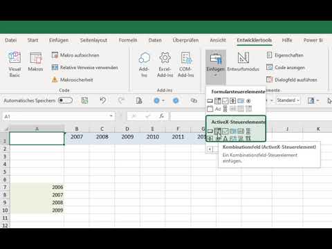 Excel DropDownliste mit ActiveX-Steuerelementen erstellen