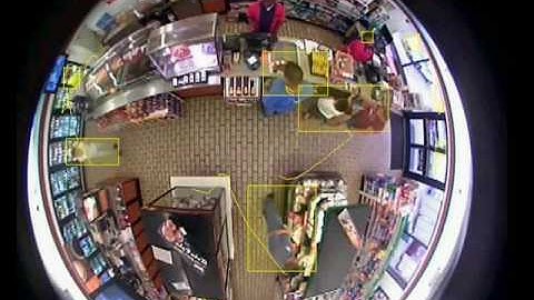 People Tracking with fisheye camera and video analytics from VCA Technology