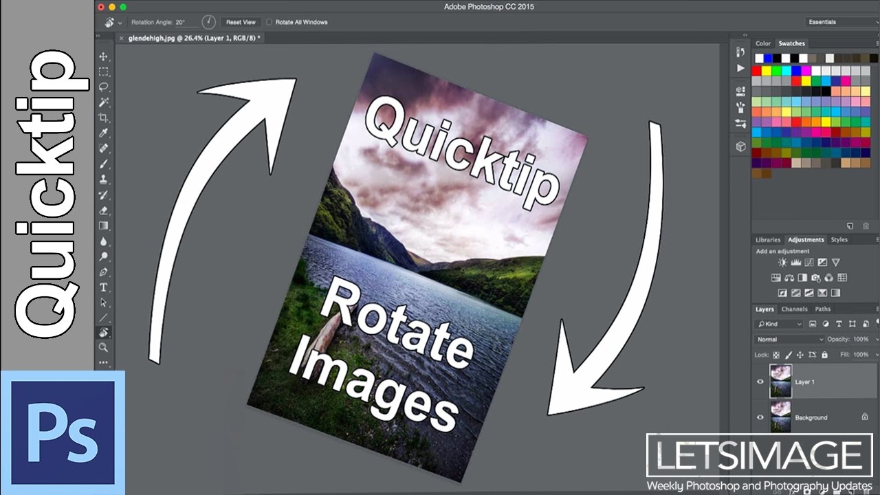 Photoshop Quick Tip: How to Rotate a Selection or an Image