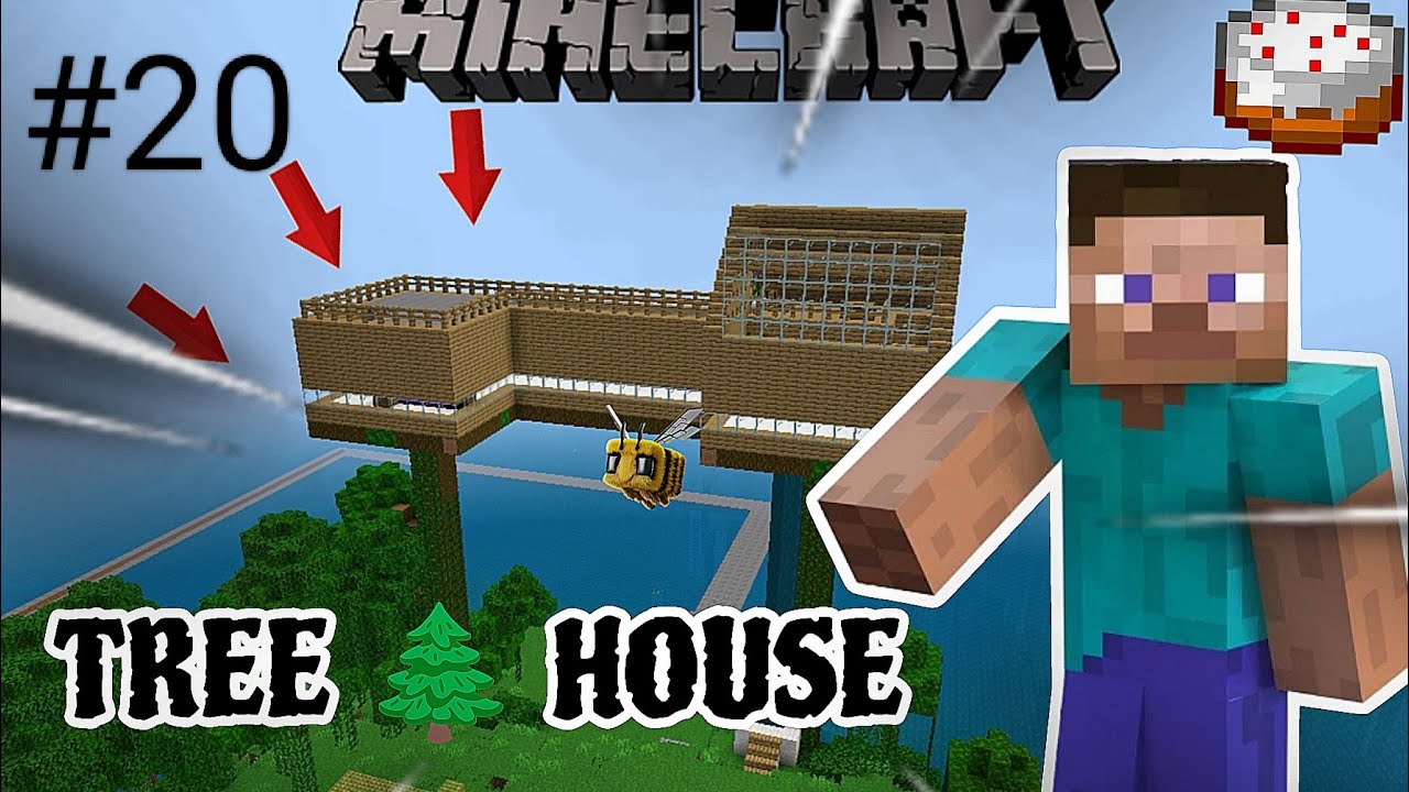 my tree house in Minecraft world - YouTube