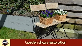 DIY GARDEN BISTRO SET RESTORATION | FOR FREE | RECLAIMED WOOD | #10