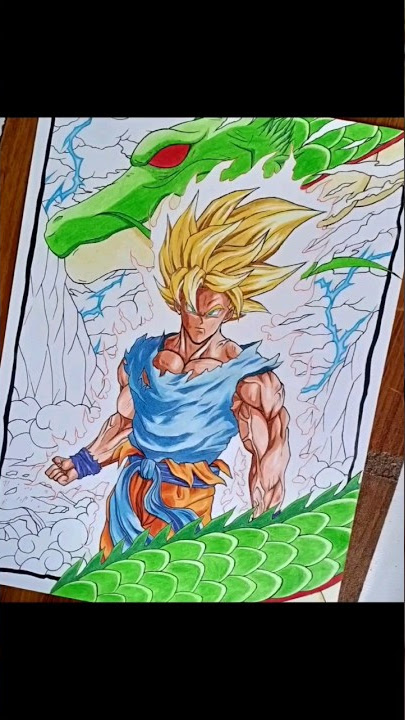Goku super Saiyan 3 Drawing by Shahmeer sasson arts