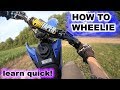 HOW TO WHEELIE FOR DUMMIES! ( clutch up/rear brake control)