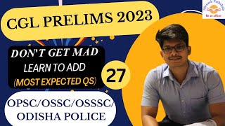 Question -27 (Maths) |Target CGL Prelims 2023 | From the Classroom | Abinash Sir