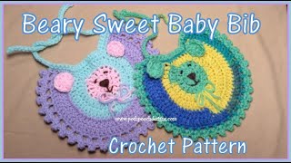 Learn To Crochet The Sweet Baby Bib Crochet Pattern #babycrochet #crochet #crochetvid