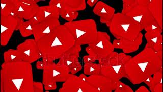 Falling YOUTUBE Logo Animation, with Alpha Channel, Rendering, Loop, 4k