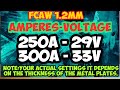 not everyone knows,WELDING SETTINGS AMPERAGE&VOLTAGE