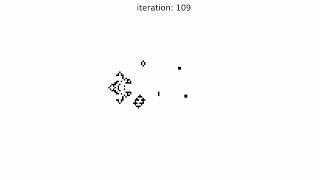 Conway's Game of Life, Acorn initial condition