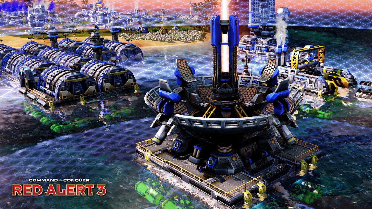 Red Alert 3 [мод Corona] - Союзные нации против 3 Империй Восходящего Солнца. Безумный ИИ.