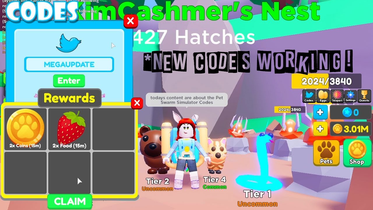 Codes For Pet Swarm Simulator That Give You Eggs 50 Roblox Bee Swarm Simulator Codes 18 June 