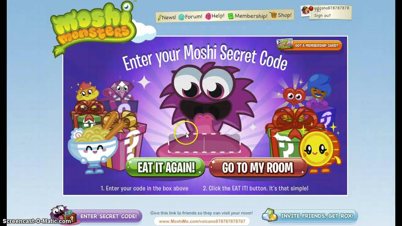 Moshi Monsters Codes