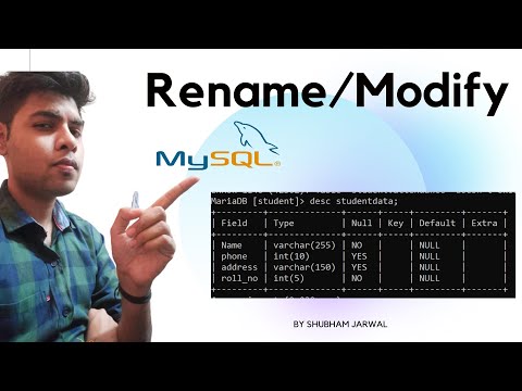 Rename/Modify Table in MySQL in Hindi - 10 | MySQL Tutorial for beginners in hindi #rename  #modify