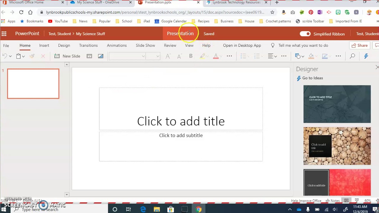 how to create a powerpoint presentation office 365