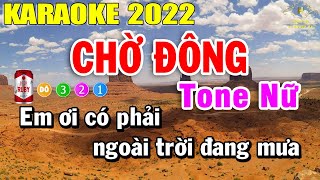 Chờ Đông Karaoke Tone Nữ Nhạc Sống | Trọng Hiếu