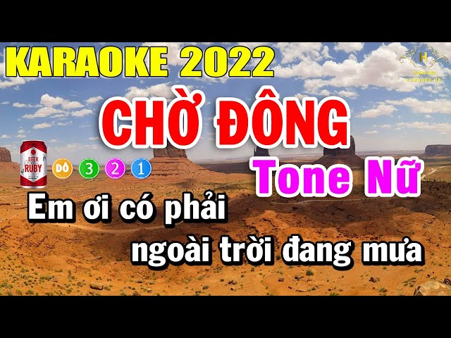 Chờ Đông Karaoke Tone Nữ Nhạc Sống | Trọng Hiếu class=