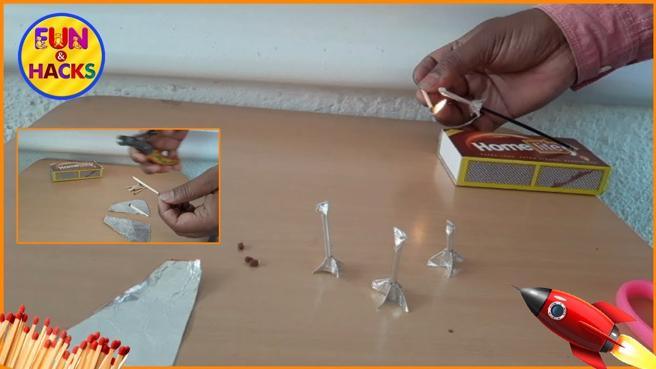 How to make a Mini Rocket using Matches and Aluminum Foil Easy Life