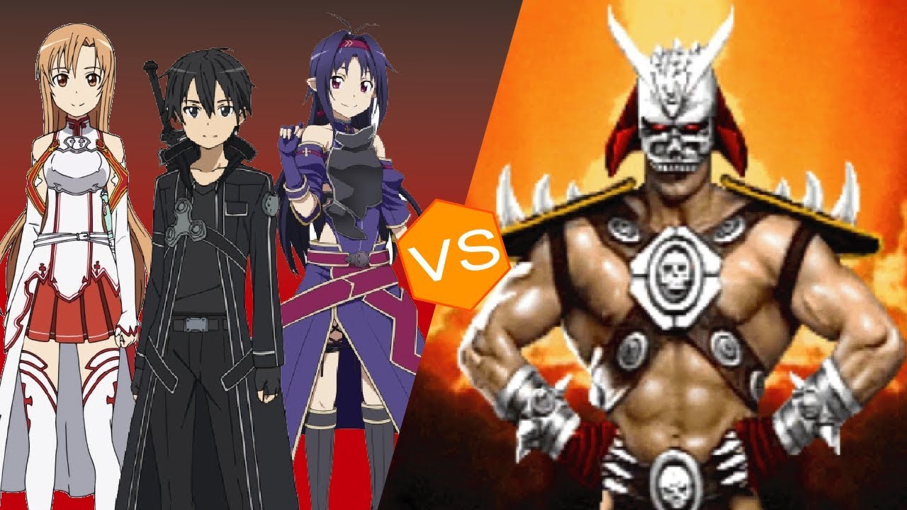 M.U.G.E.N SAO (Kirito.Asuna.Yuuki) VS Shao Kahn
