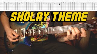 Video thumbnail of "Sholay Theme Title Track| Guitar lesson with tabs"