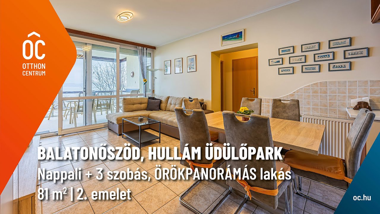 ELADÓ ÖRÖKPANORÁMÁS LAKÁS - Balatonőszöd / társasházi lakás / tégla / 4 szoba / 81 m²