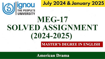 MEG-17 SOLVED ASSIGNMENT 2024 II MASTER