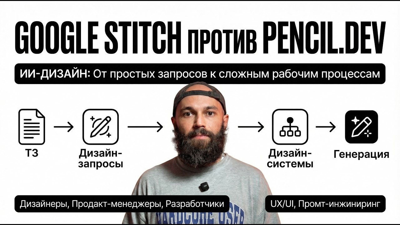 Google Stitch vs Pencil.dev — сравнение и тест AI-дизайна: PRD, промпты и UX, 2026