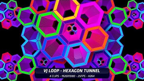 VJ Loop - Hexagon Tunnel | Motion Graphics - Videohive template
