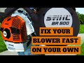 How to repair STHIL br600 blower pull cord