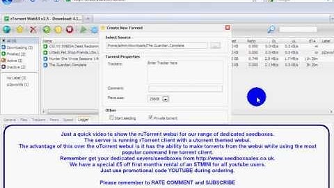 Seedboxsales co uk ruTorrent new torrent client