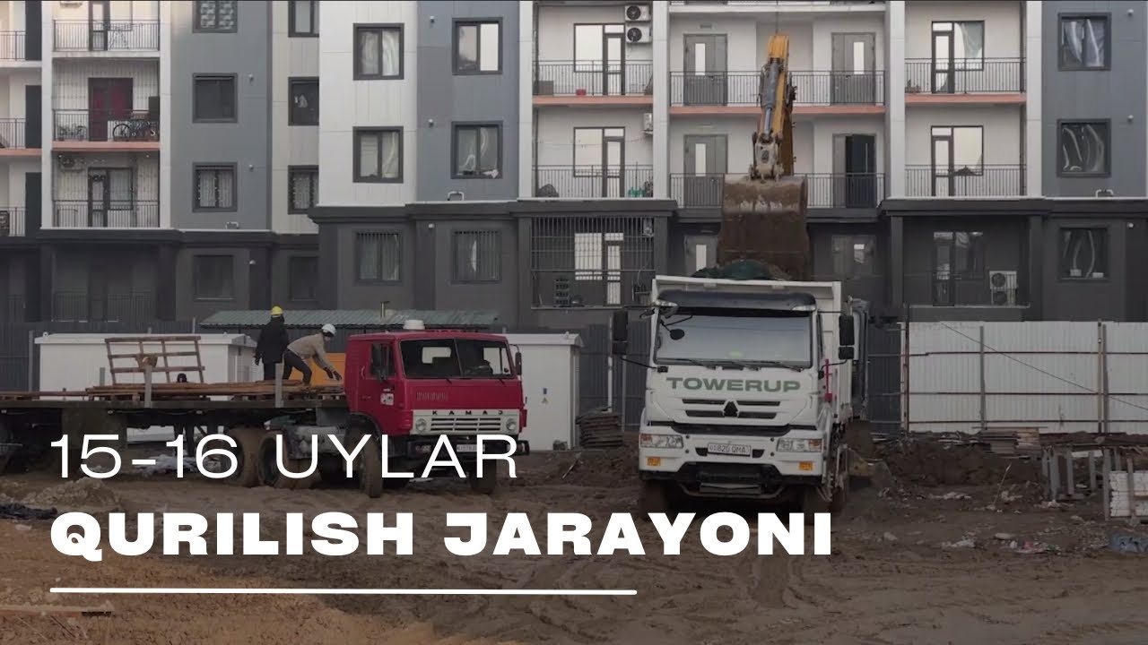 Yangi O‘zbekiston massivi | 15-16 uylar qurilish jarayoni