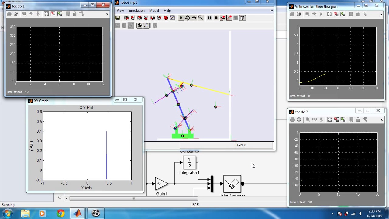 Simulation robot dynamic by Matlab| Mô phỏng động học robot - YouTube