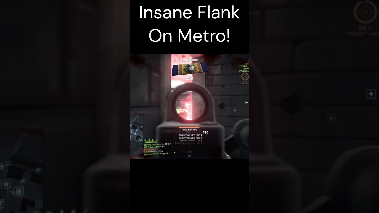 Insane Flank and Kill Streak On Metro - Battlefield 4